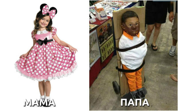 мама, папа, отличия