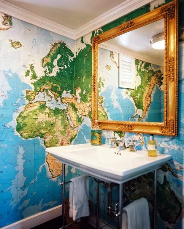 карты в интерьере фото