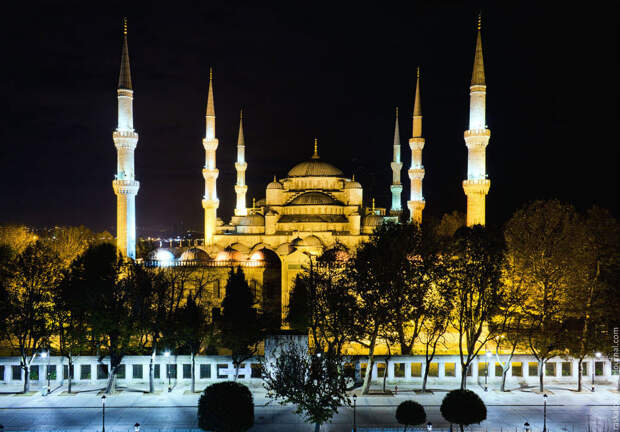 Голубая мечеть с крыши музея исламского искусства