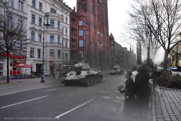 Советские танки на ул. Мерингдамм — Mehringdamm