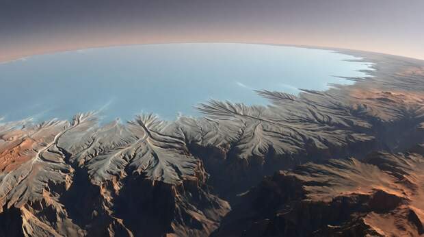 Учёные смоделировали марсианский океан, покрывавший всё Северное полушарие