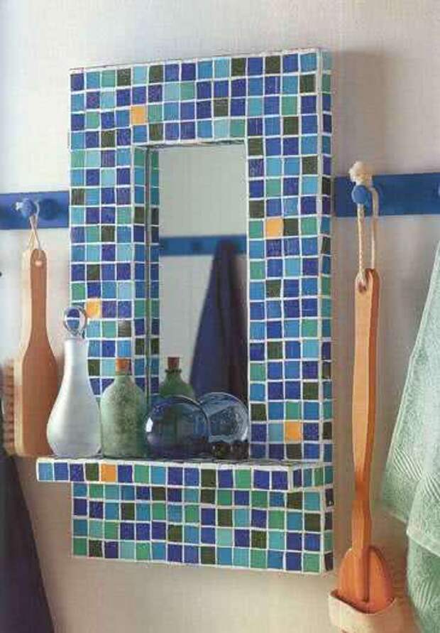 Зеркало с мозайкой в средиземноморском стиле