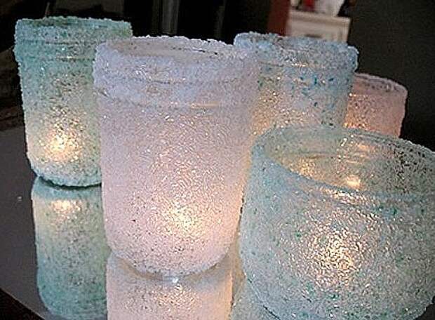 Необычные светильники из стеклянных банок