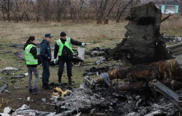 На месте падения  Boeing 777 в Донецкой области