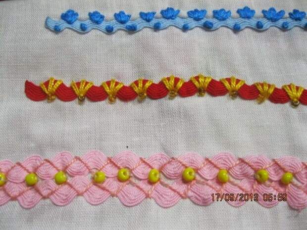 rickrack and embroidery stitches: 