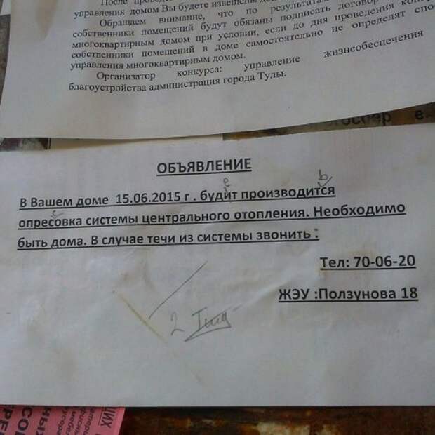 Смешные объявления и надписи в подъездах (20 фото)