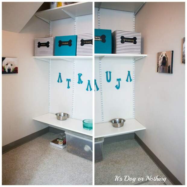 After falling in love with several DIY dog room projects on Pinterest, I decided to test my crafting skills by creating a giant breed-friendly dog nook for our two Great Pyrenees.