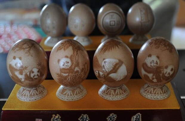Коллекция резных яиц от художника Pu Derong