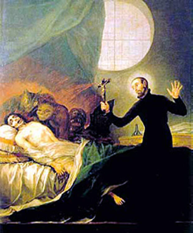 Франсиско Гойя. «Святой Франциск Борджиа изгоняет демонов из умирающего». 1788 год