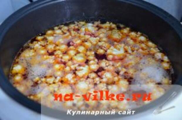 Борщ из цветной капусты в мультиварке