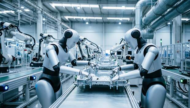 Роботы-гуманоиды стажируются на сборке автомобилей Xiaomi