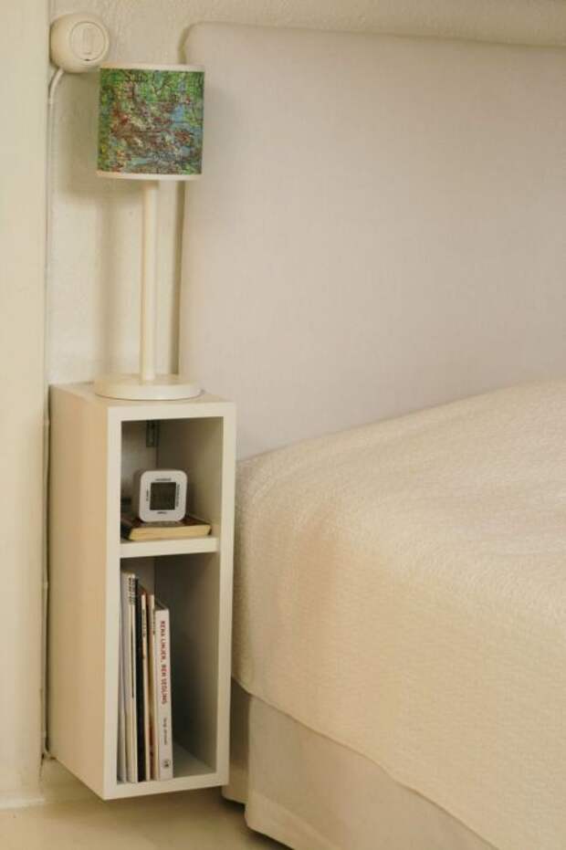 1. Прикроватная тумбочка в минималистском стиле кровать, тумбочка