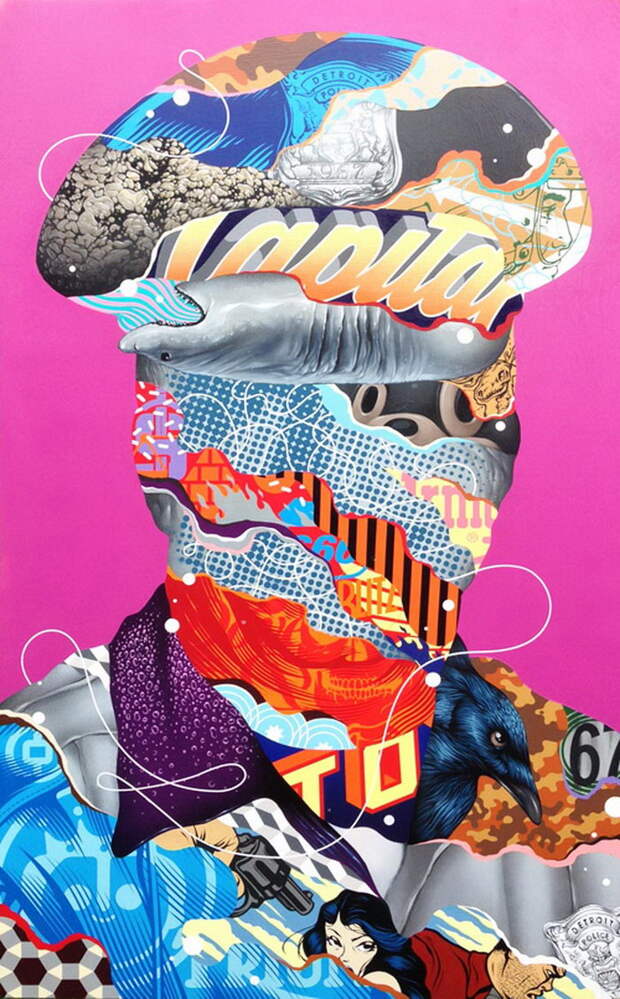Яркие коллажи Tristan Eaton