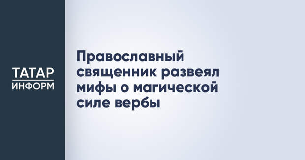 Православный священник развеял мифы о магической силе вербы