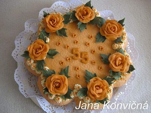 Картинка розы из марципана для тортов