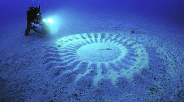 Загадочные подводные круги, Япония природа, феномен