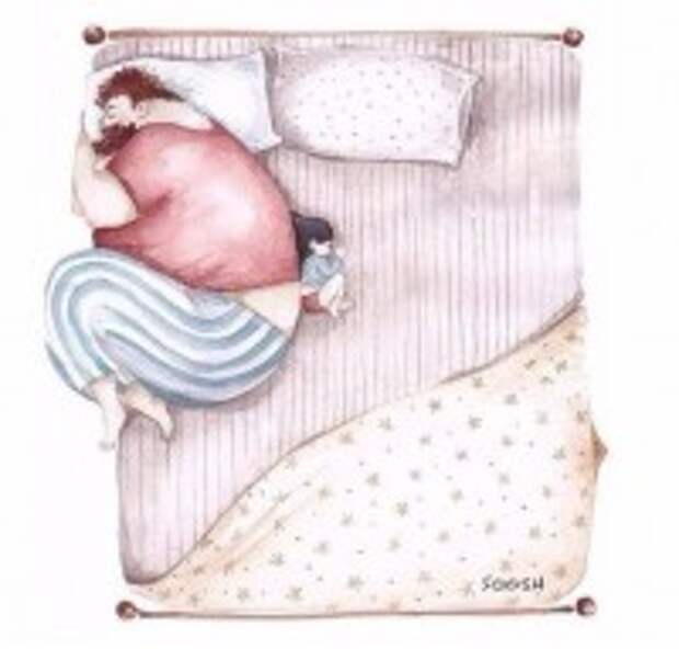 3-min Трогательные акварели с приключениями папы и дочки