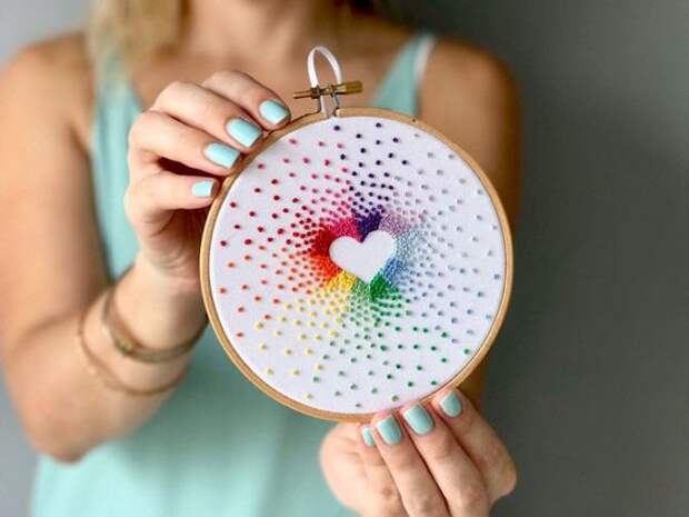 Negative space embroidery: интересный прием в вышивке
