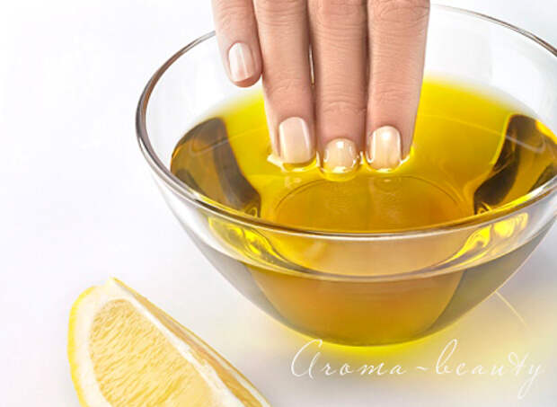 укрепление ногтей лимоном и оливковым маслом