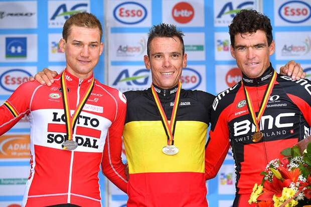 Philippe Gilbert (BMC) wins Belgian road race title                                                                                                                               (фото: Tim de Waele/TDWSport.com)