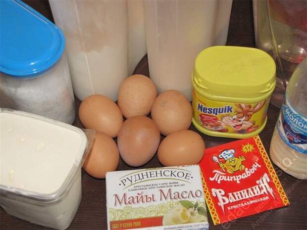 ингредиенты для торта Дамские пальчики