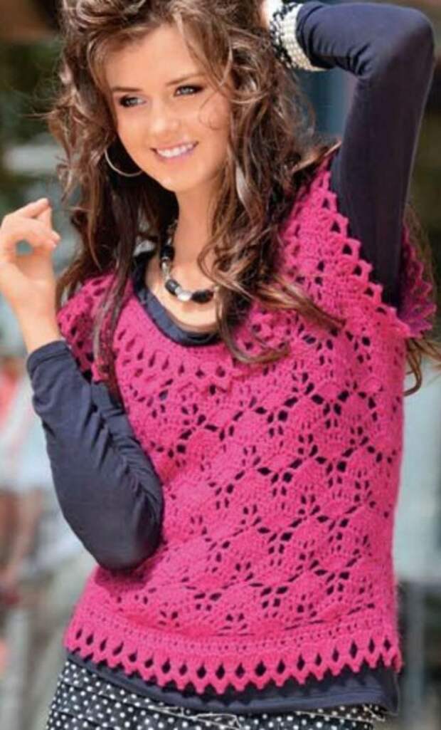 Связать жилет крючком