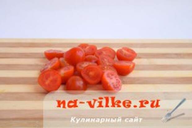 Салат с креветками и апельсином