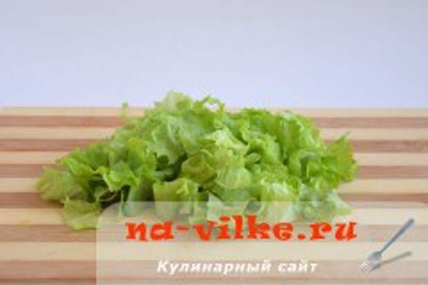 Салат с креветками и апельсином