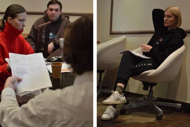 Репетиция, слева: Светлана Иванова / Виктория Толстоганова