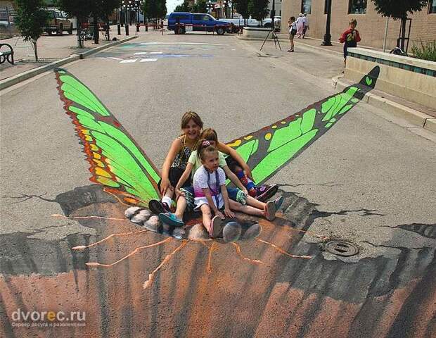 Объемные рисунки на асфальте (Street Painting - 3D) 