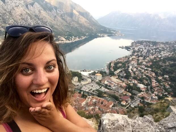Kate Climbing Kotor Fortress