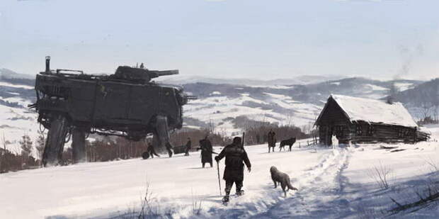Война прошлого и будущего: картины Jakub Rozalski Война прошлого и будущего: картины Jakub Rozalski