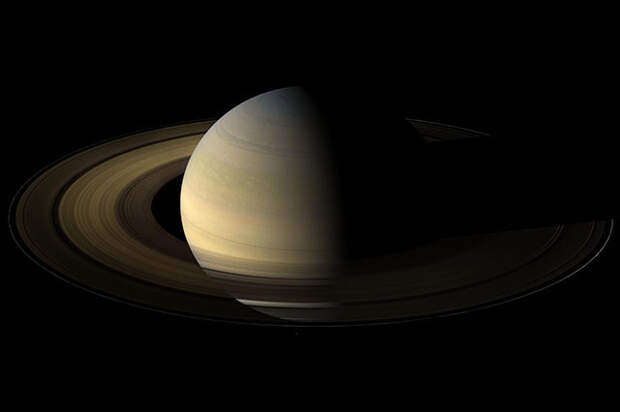 Фото Сатурна во время равноденствия