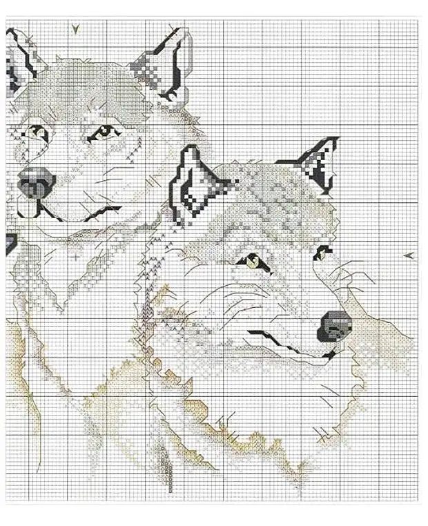 Вышивка крестом - схемы ВОЛКИ - Домоводство - Медиаплатформа МирТесен