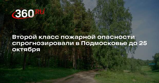 Второй класс пожарной опасности спрогнозировали в Подмосковье до 25 октября