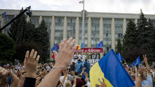 Акции протеста в Кишиневе. Архивное фото