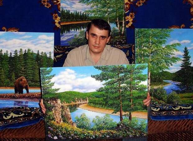 Картины из камней-самоцветов Алексея Мосмана якутия, художник, самоцвет