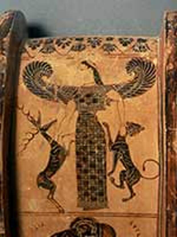 Артемида – повелительница животных. Греческая ваза. 575 г до н.э.