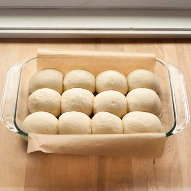 поднявшиеся булки
