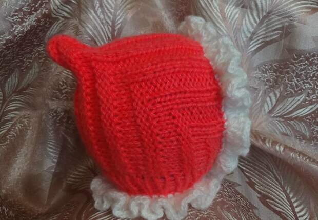 Детская шапочка спицами ЭЛЬФ. Baby hat knitting ELF