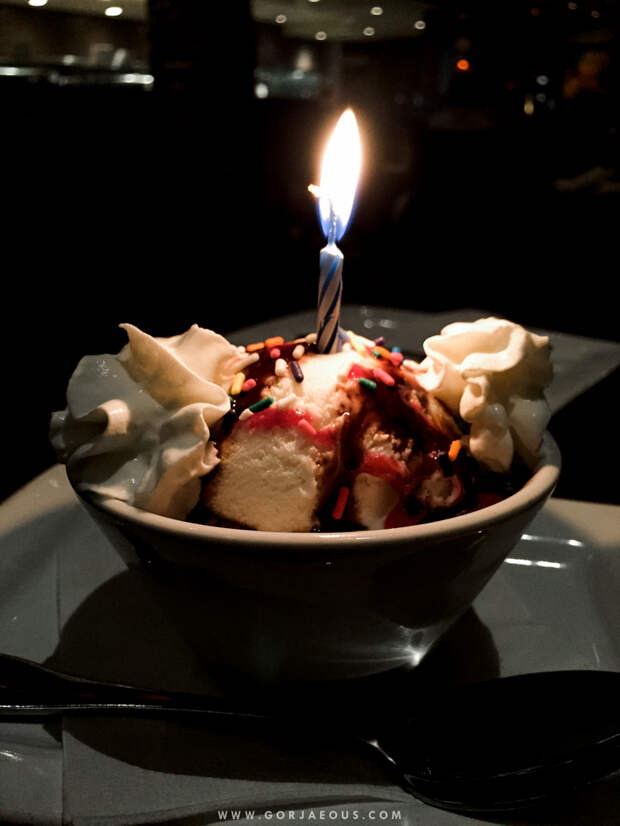 Complimentary birthday sundae from Lazy Dog Restaurant & Bar