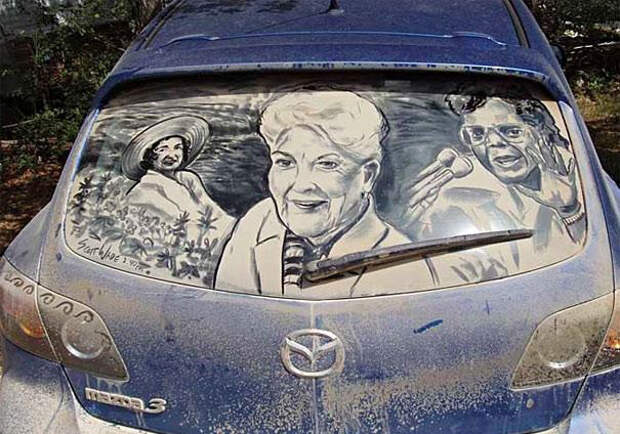 Рисунки на грязи Техасская женщина