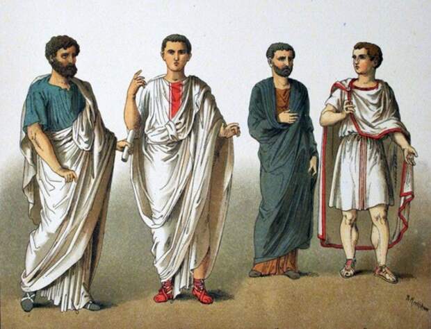 Тога в представлении многих считается едва ли не единственной одеждой римлян. /Фото: arzamas.academy