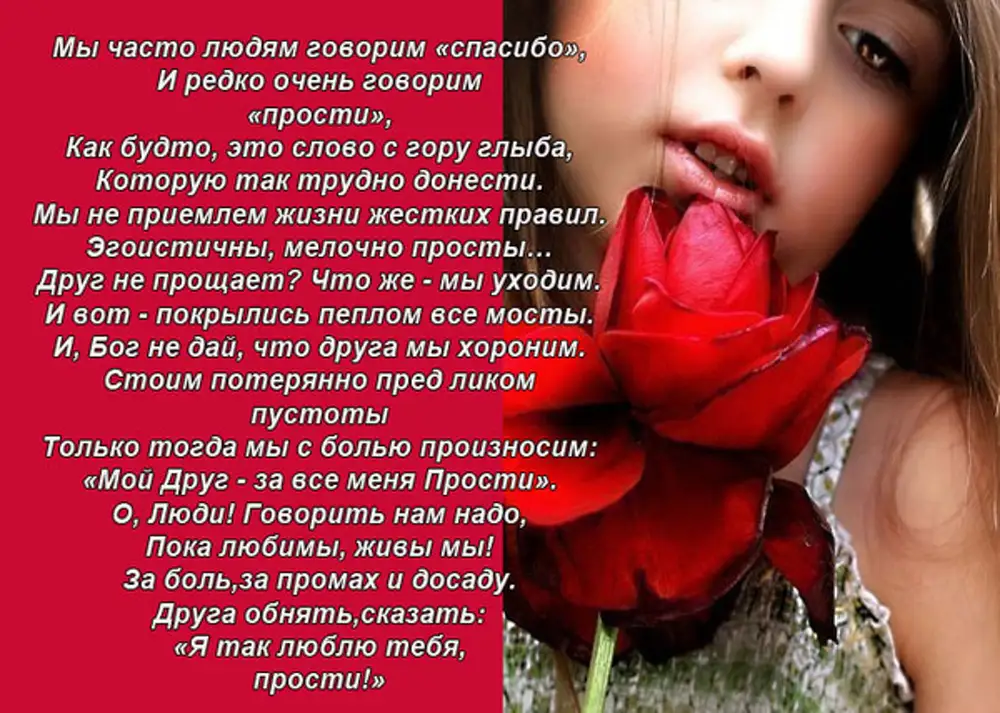 Как редко просим мы прощения песня