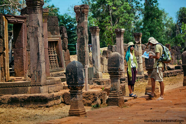 Храм Бантей Срей: Цитадель Женщины. Камбоджа.