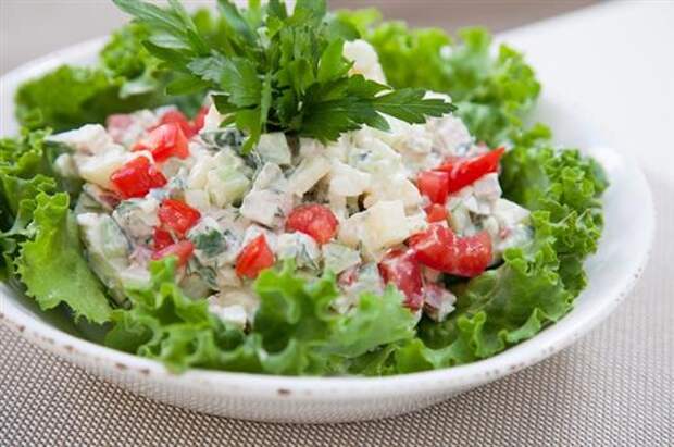 Салат по-гальски - пошаговый кулинарный фото-рецепт