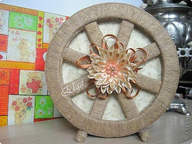 Мастер-класс Моделирование конструирование Чайное колесо Картон Клей Салфетки фото 4