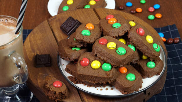 Печенье "Светофор" с конфетками M&M's С дедом за обедом, Кулинария, Печенье, Еда, Рецепт, Видео, Длиннопост, Светофор