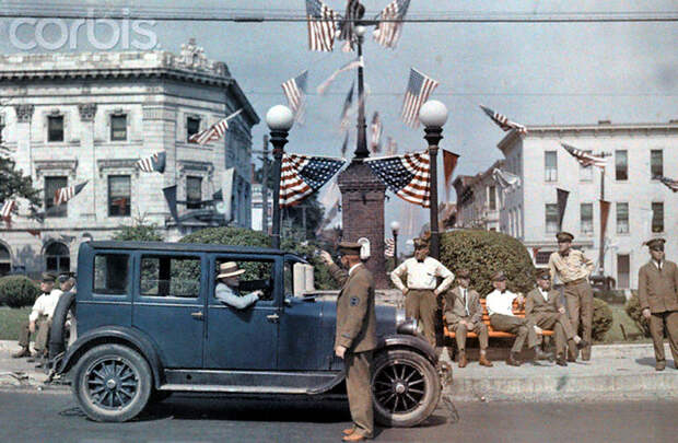Автомобиль в Геттисбурге, штат Пенсильвания, США, 1931 г.: ретро автомобили, ретро фото, фото