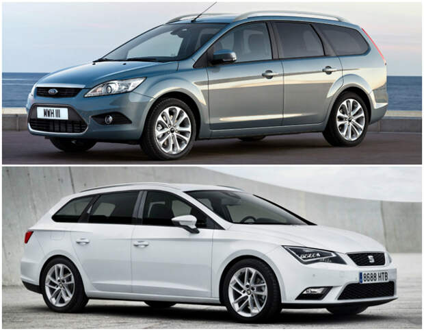 Сравнение автомобилей Ford Focus Wagon и Seat Leon ST FR
